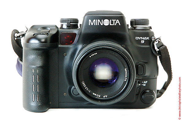 Minolta Dynax 9. Reflex 24x36 argentique à viseur 100 % acumate sphérique