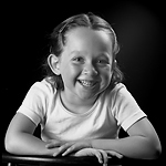 Portrait d'enfant en studio